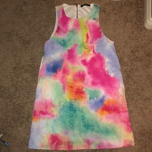 Too Cute! Bright Watercolor Mini Dress
